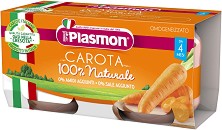 Plasmon - Пюре от моркови - Опаковка от 2 х 80 g за бебета над 4 месеца - пюре