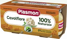 Plasmon - Пюре от карфиол - Опаковка от 2 х 80 g за бебета над 6 месеца - пюре