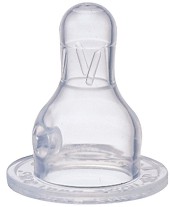 Биберон от силикон за стандартни шишета - Размер L за бебета над 6 месеца - биберон