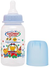Стандартно шише за хранене - Мече 150 ml - Комплект със силиконов биберон за бебета от 0+ месеца - шише
