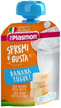 Плодова закуска с банани и йогурт Plasmon - 85 g, за 6+ месеца - продукт