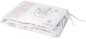 Обиколник за бебешко легло Kikka Boo Pink Bunny - От серията Pink Bunny, за легла с размери 60 x 120 cm или 70 x 140 cm - продукт