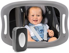 Огледало за задна седалка Reer Baby View LED - Със светлини и дистанционно управление - продукт