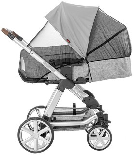 Сенник с комарник 2 в 1 Reer Shine Safe Bite - За детска количка, кошче за кола или кош за новородено - продукт