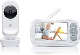 Видео бебефон Motorola Ease 34 - С температурен датчик, мелодии, нощно виждане и възможност за обратна връзка  - продукт