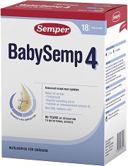 Адаптирано био мляко за малки деца Semper Baby Semp 4 - 800 g, за 12+ месеца - продукт