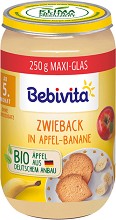 Био безмлечна каша с ябълка, банан и сухар Bebivita - 250 g, за 4+ месеца - продукт
