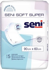 Seni Soft Super 90 x 60 cm - Подложки за еднократна употреба - 5 броя - продукт