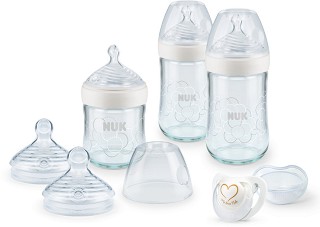 Комплект за новородено - Nature Sense Premium Softer - С шишета, биберони и залъгалка за бебета от 0+ месеца - продукт