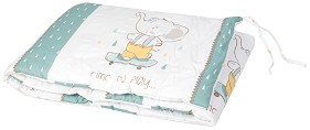 Обиколник за бебешко легло Kikka Boo - За легла 60 x 120 или 70 x 140 cm, от серията Elephant Time - продукт