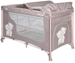 Сгъваемо бебешко легло на две нива Lorelli Moonlight 2 Layers - За матрак 60 x 120 cm, с повивалник и аксесоари - продукт