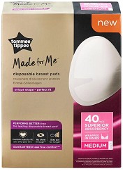 Подплънки за гърди за еднократна употреба - Made for Me: Medium - Комплект от 40 броя - продукт