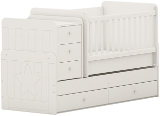 Бебешко трансформиращо се легло Arbor Baby & Junior S Star - За матрак 65 x 110 cm - продукт