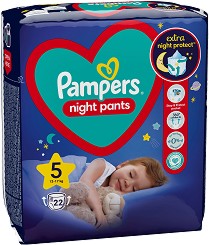Гащички Pampers Night Pants 5 - 22 броя, за бебета 12-17 kg - продукт