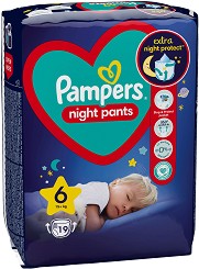 Гащички Pampers Night Pants 6 - 19 броя, за бебета 15+ kg - продукт