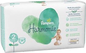 Пелени Pampers Harmonie 2 - 39 броя, за бебета 4-8 kg - продукт