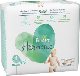Пелени Pampers Harmonie 4 - 28 броя, за бебета 9-14 kg - продукт