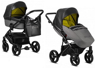 Бебешка количка 2 в 1 Tutis Zille - С кош за новородено, лятна седалка, чанта и аксесоари  - количка