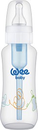 Бебешко стандартно шише Wee Baby - 240 ml, от серията Anti-colic, 0-6 м - шише