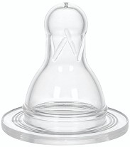 Биберони за стандартно шише Wee Baby Slow Flow - 2 броя, от серията Anti-colic, 0-6 м - биберон