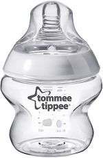 Бебешко шише за хранене - Closer to Nature: Easi Vent 150 ml - Комплект със силиконов биберон за новородени - шише