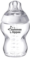 Бебешко шише за хранене - Closer to Nature: Easi Vent 260 ml - Комплект със силиконов биберон за новородени - продукт